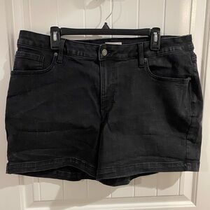 Women's Black Denim Shorts